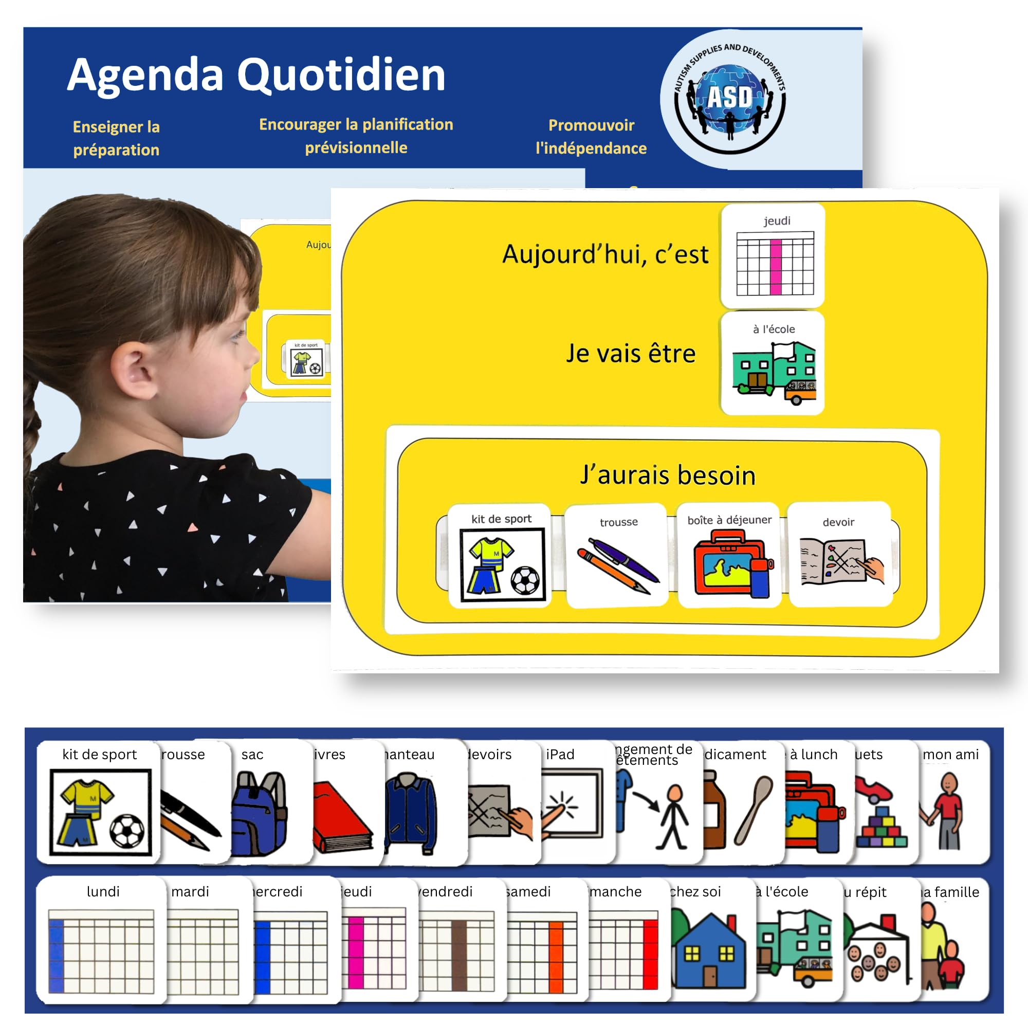 Plastic Visual Day Planner (French)