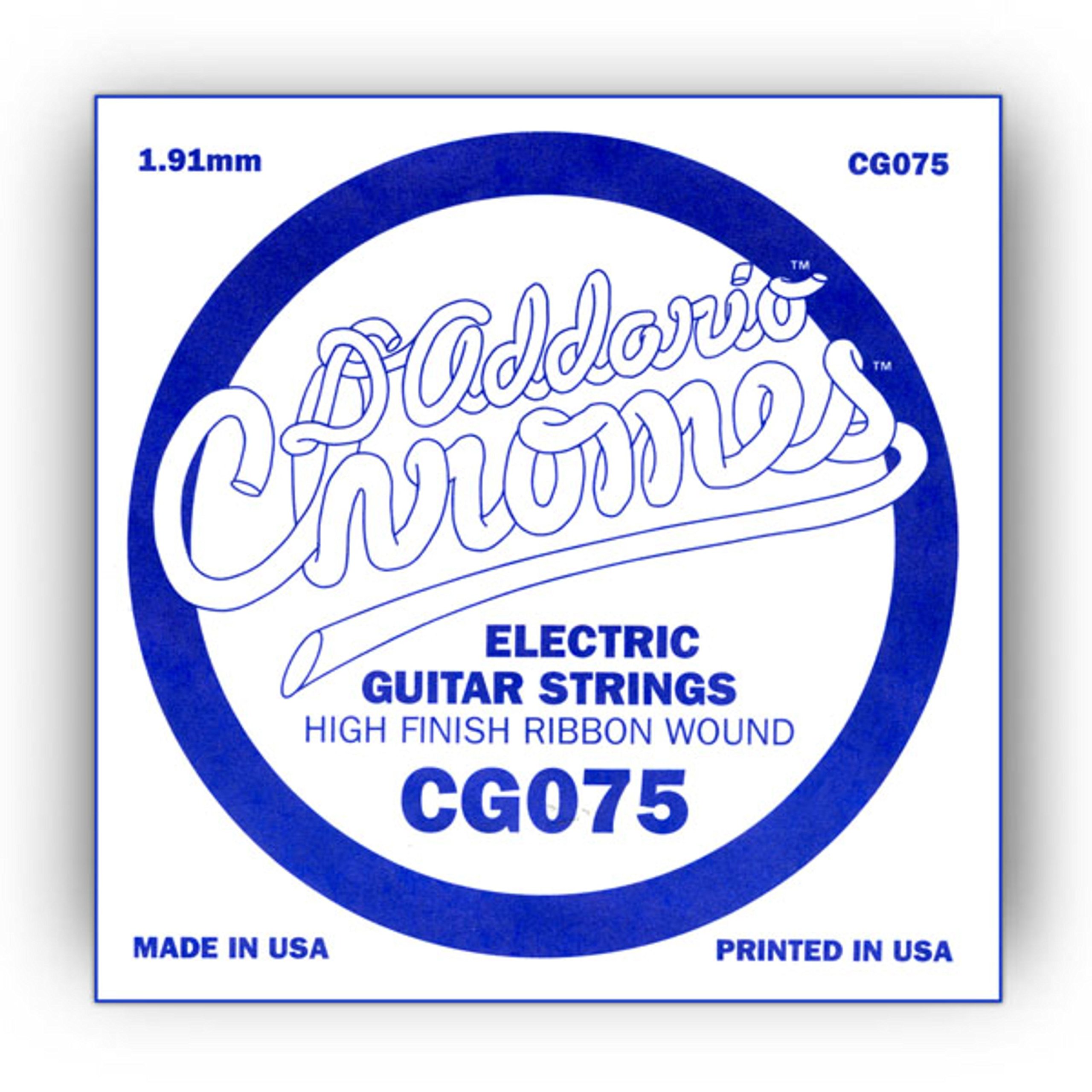 D'Addario CG075 .075 Flat Wound Single String for Electric Guitar — image 1