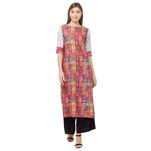 Womens Crepe Straight Kurta