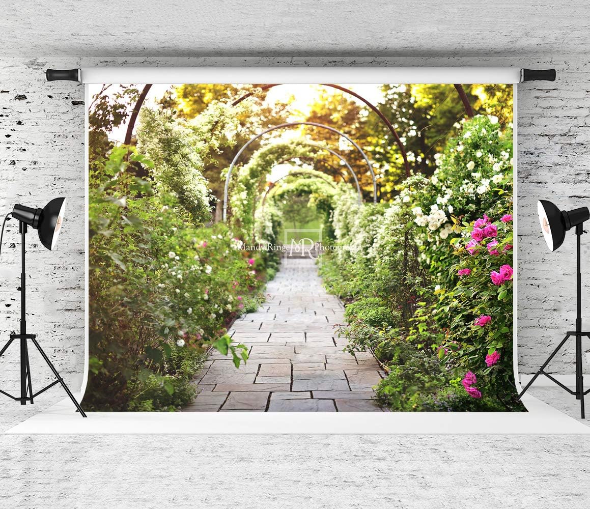 Kate 10x10ft Spring Garden Photography Backdrop Wedding Portrait Backdrop Flower Path Photo Background