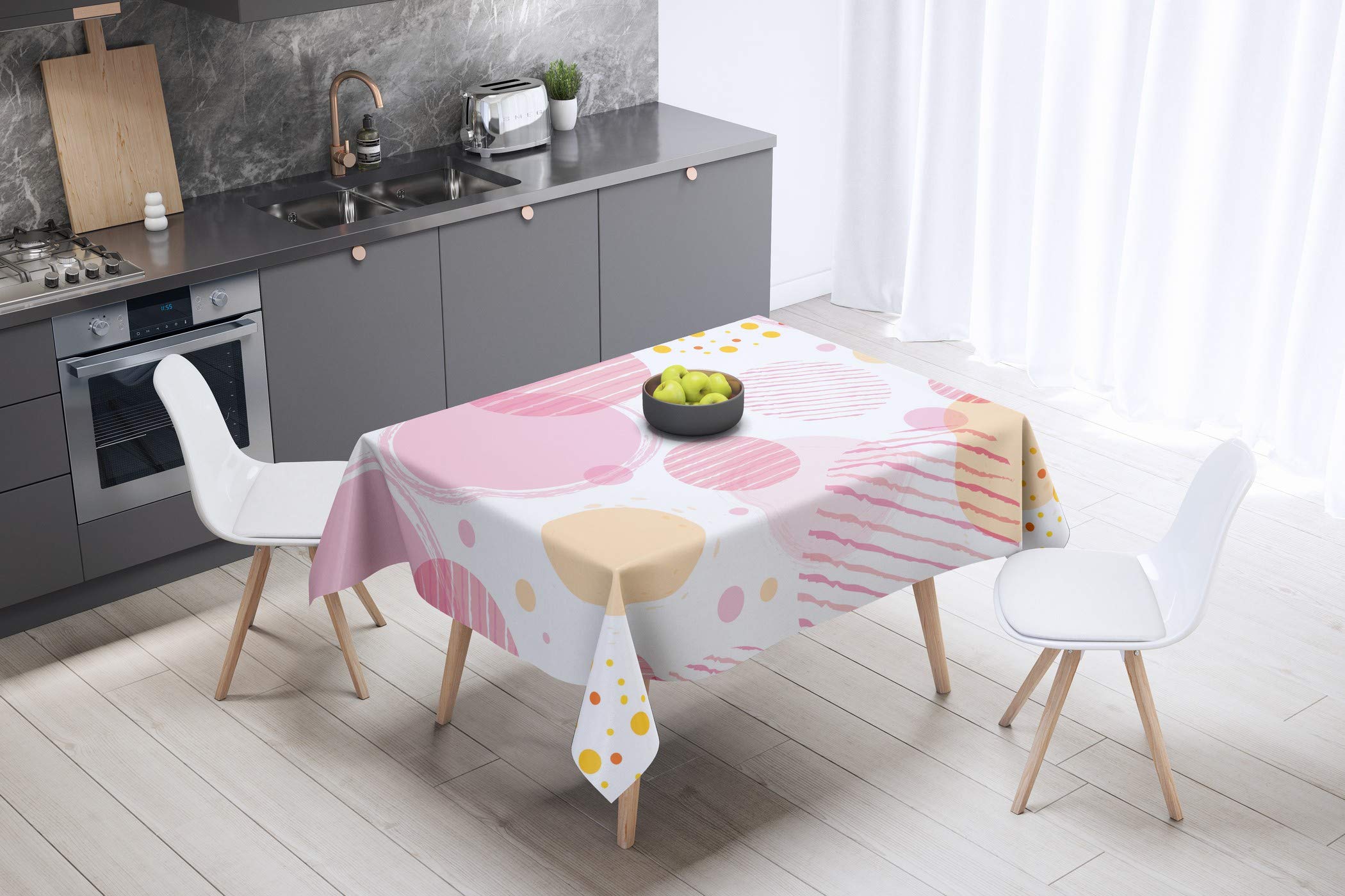 Bonamaison Kitchen Decoration, Tablecloth, 140cm x 140cm - Designed and Manufactured in Turkey