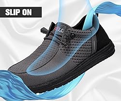 LARNMERN Slip On Steel Toe Loafers Women Work