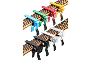 8 Pieces Guitar Clamp Capo Aluminum Metal Universal Electric Guitar Capo Clamp for Various Types Lightweight String Instrumen