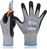 DEX FIT Cru553 Level 4 Cut Resistant Gloves Grey Large 1 Pair 15-Gauge HPPE view 1