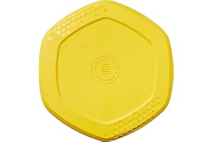 PROJECT HIVE ·PET COMPANY· - Hive Frisbee for Dogs - Dog disc - Great for Fetch - Includes a Lick mat on Back - Floats in Water, Smooth Glide - Made in The USA