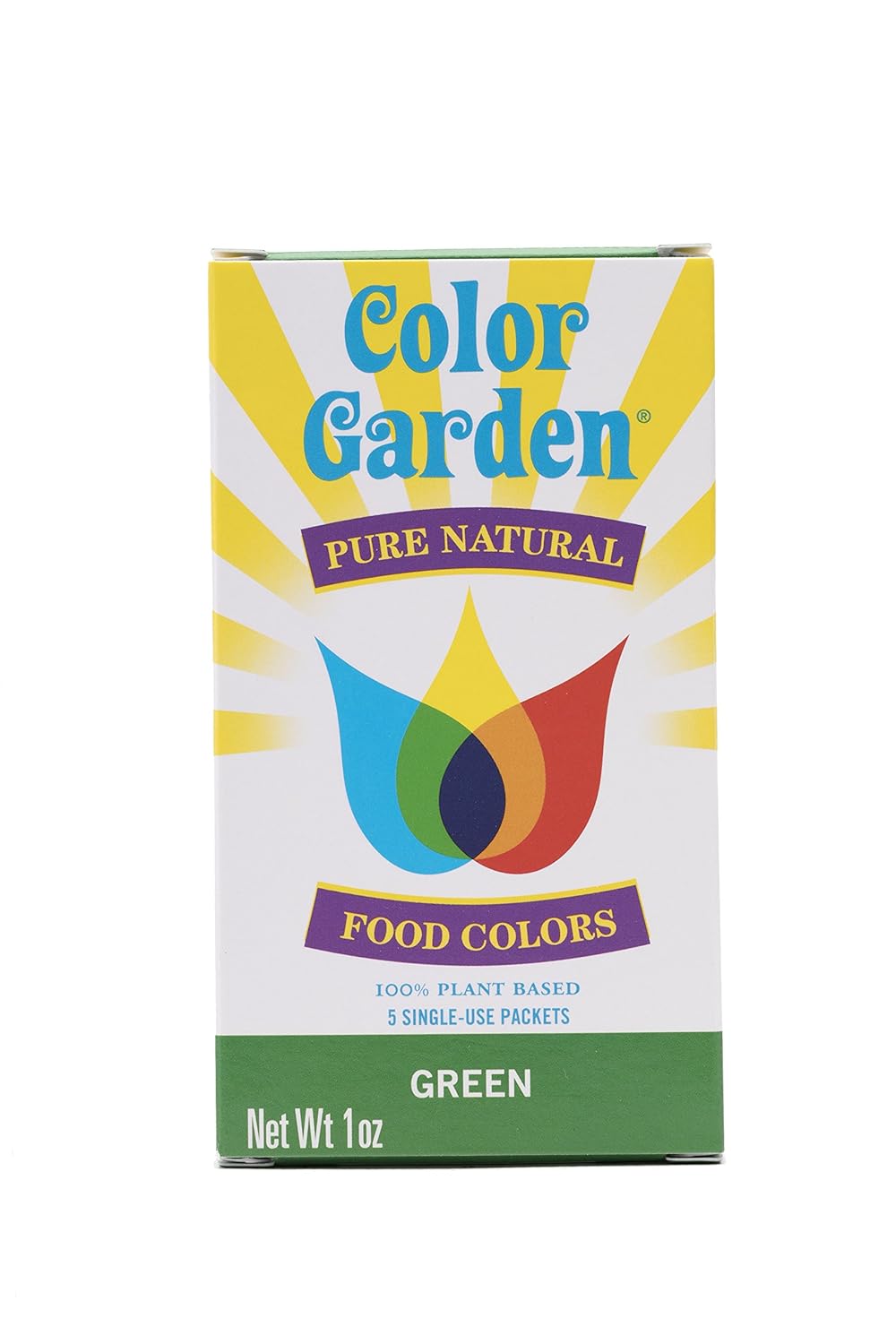 Color Garden Pure Natural Food Colors, Green 5 ct. 1 oz.