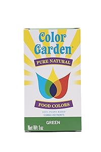 Color Garden Pure Natural Food Colors, Green 5 ct. 1 oz.