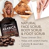 O Naturals Coffee Arabica Dead Sea Salt Body Scrub 100% Natural Vegan 250ml view 2