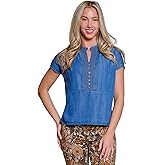 Split Neck Popover, Chambray, L