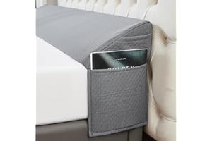 Kuzmaly Queen Bed Wedge Pillow - Bed Gap Filler - Mattress Wedge - Headboard Pillow Fill The Gap 0-6" Between Headboard and Mattress (Grey 60"x10"x6")