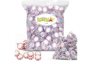 MIMA MIMA Starlight Sugar Free Peppermint Candy - 1 lb Individually Wrapped Refreshing Peppermints in Bulk - Hard Candy Mints Bag for Christmas Parties and Holiday Gatherings