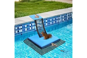 Weallere Animal Saving Escape Ramp, Animals Saver for Swimming Pool Critter, Rescue for Toads, Lizards, Ducks, Snakes, Chipmunk, Mice, Blue