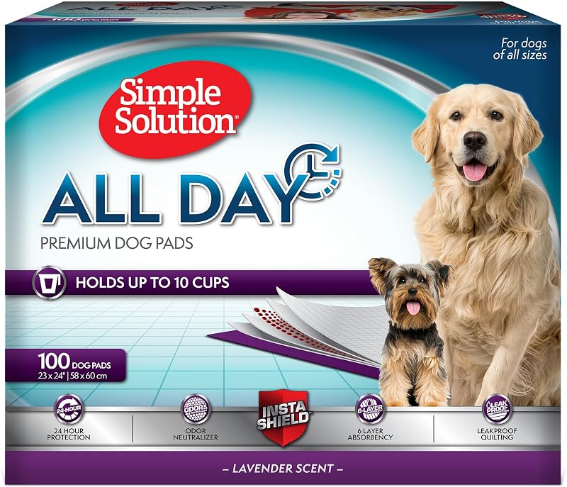 Simple Solution 6-Layer All Day Premium Dog Pads Lavender Scent 100