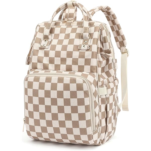 Amazon.com: MCWTH Checkered Diaper Bag Backpack Set for Baby Girls