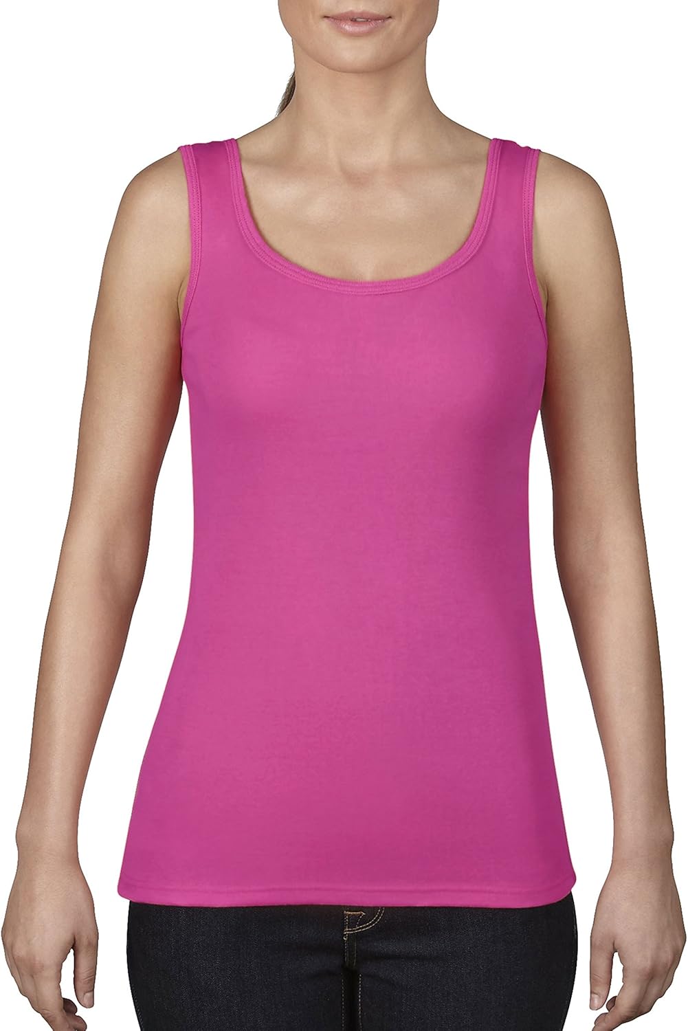Comfort Colors Ladies Tank Top. 3060L Neon Pink Clothing