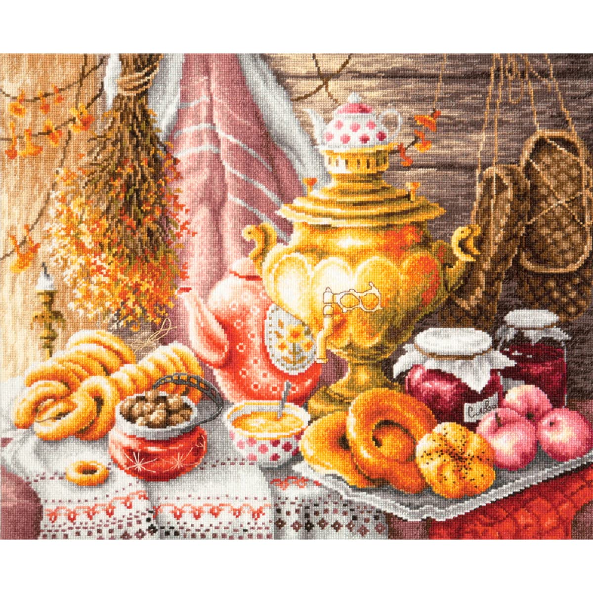 Magic needle 50-09 ZW Teezeit Counted Cross Stitch Kit with Zweigart Edition Cotton Multi-Coloured 40 x 34 cm