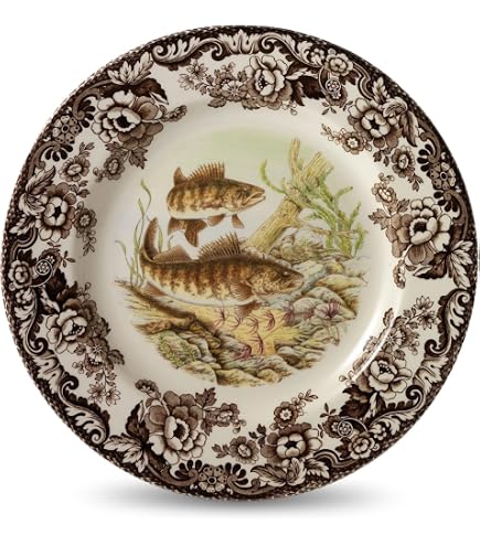 Amazon.com | Spode Woodland Fine Porcelain Salad Plate - Walleye