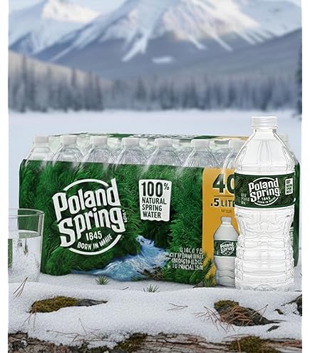 Poland Spring 8 Oz Mini Water Bottles - 24 Count