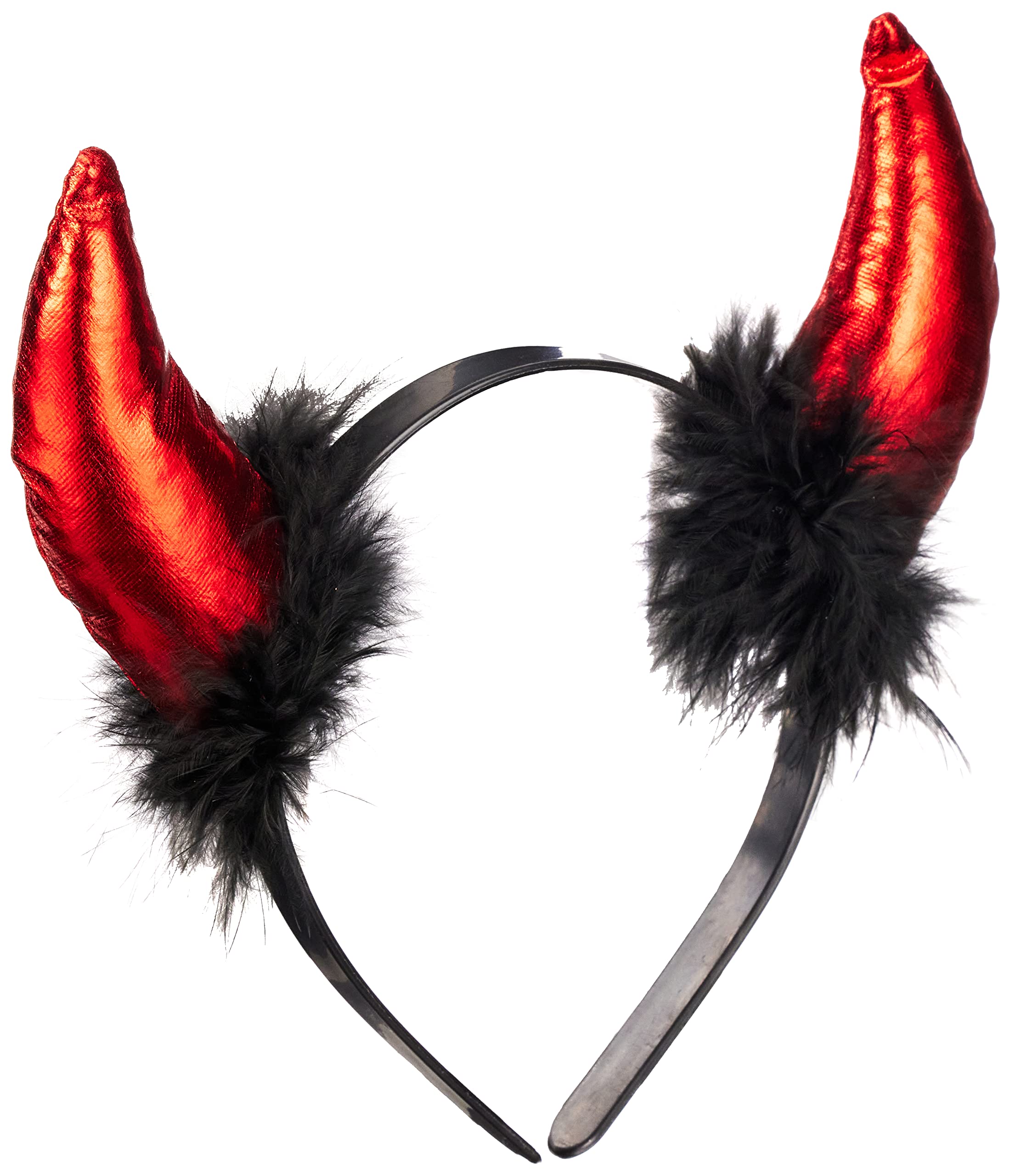 KOH I Red + Black I Headpiece I Headband I Headband I Devil Horns I Devil Ears I Halloween I Carnival I Women + Girls