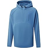 Rouen Hoodies for Men Golf Quarter Zip Hooded Pullover Athletic Warm Polar Fleece Long Sleeve Half Zip Sweatshirt for Men