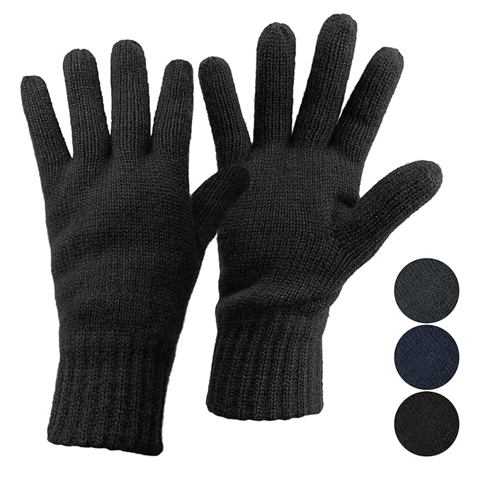 ALPIDEX Thermo Strickhandschuhe mit Thinsulate Füllung für Damen und Herren Fingerhandschuhe für Erwachsene