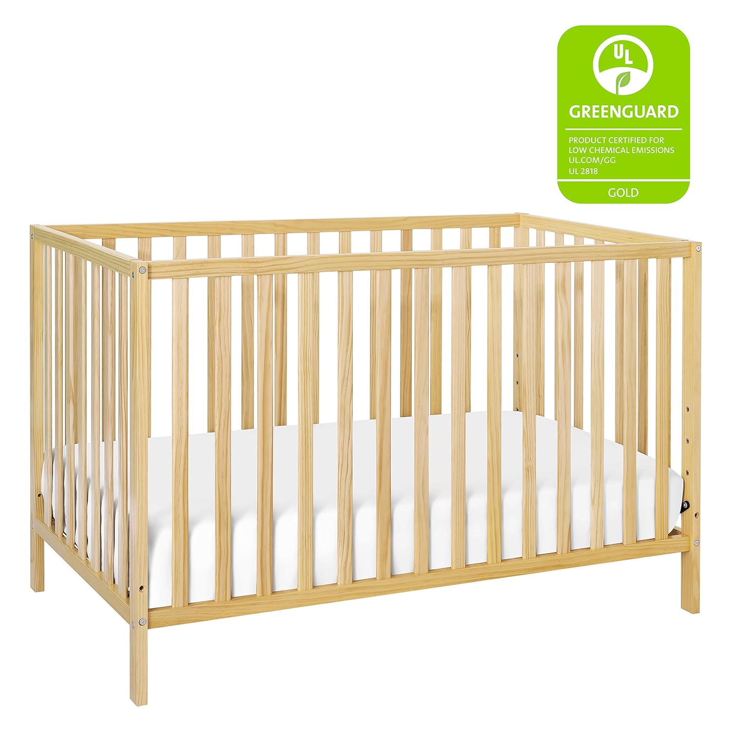 Best natural wood crib with changing table