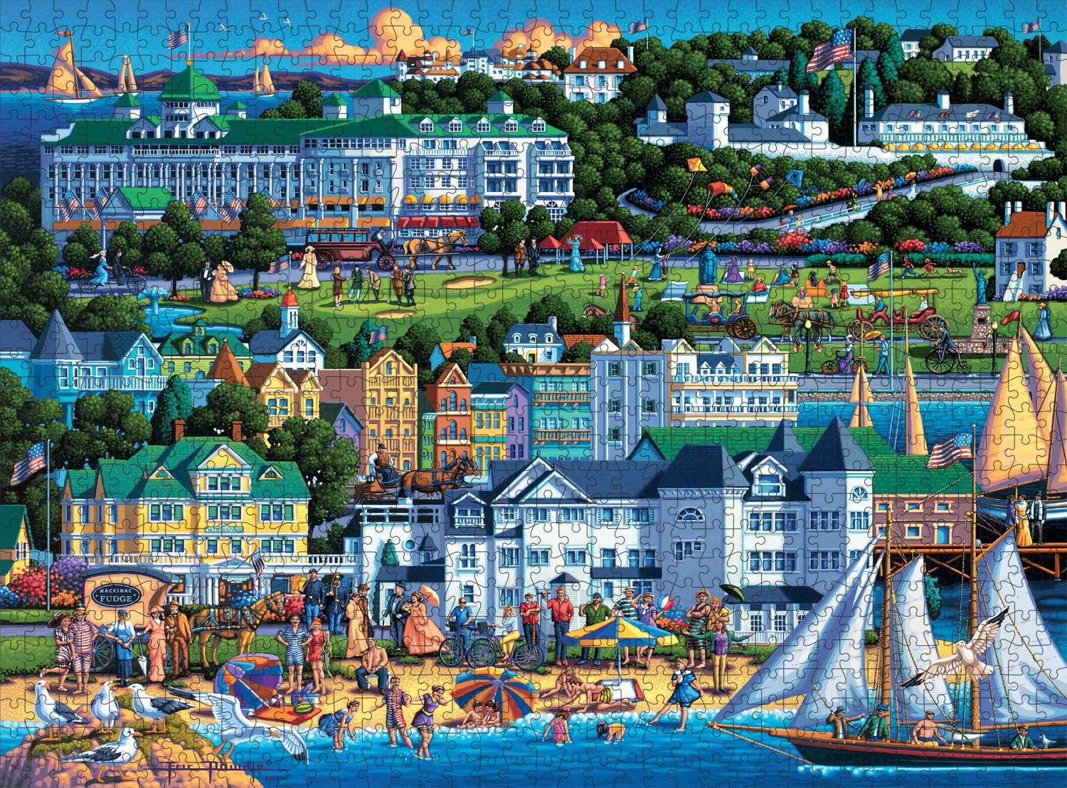 Buffalo Games - Eric Dowdle - Mackinac Island - 1000 Piece Jigsaw Puzzle for Adults - Challenging Puzzle Perfect for Game Nights - Finished Size is 26.75 x 19.75
