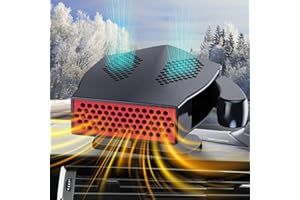 QIDOE 12V Car Heater, 200W Portable Heaters for Cars Windshield Defroster with Heating/Cooling Plug in Cigarette Lighter Fast Heating Defrost Defogger with Ergonomic Handle for All Kinds of Vehicles