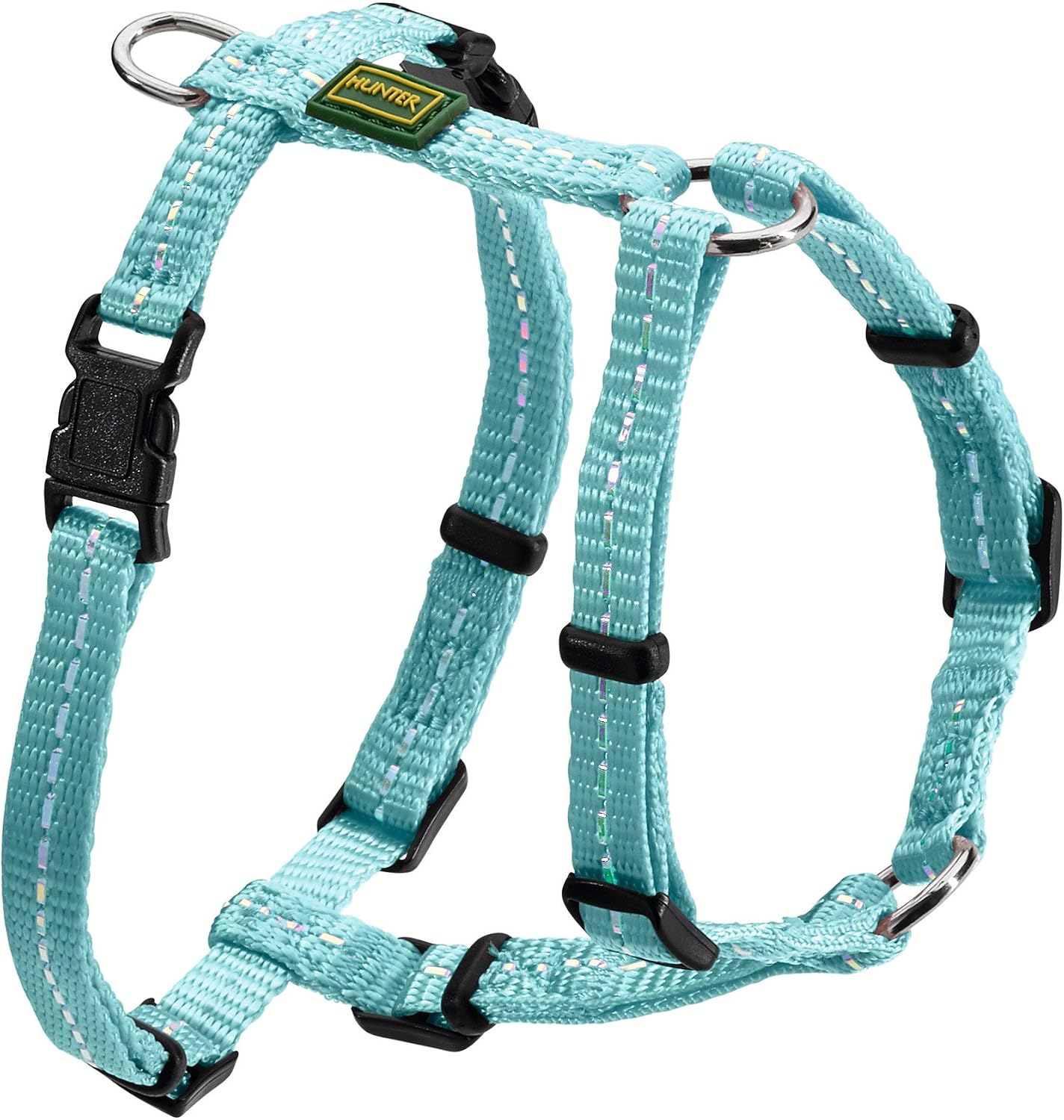 HUNTER Harness Tripoli, XS Nylon light-blue, reflecting, Light blue, X-Small