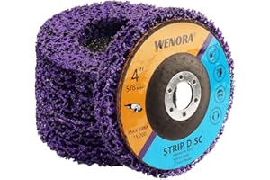 WENORA 5 Pack 4" x 5/8" Strip Discs Stripping Wheel, Rust Remover Discs for Angle Grinder,Clean and Remove Paint Coating Rust Welds Oxidation(Purple)