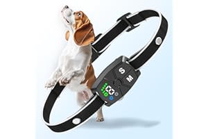 FURRYASTRO Bark Collar with Optional Safe Shock Modes and Beep Vibration, 2025 AI Smart Bark Collar for Small and Medium Dogs. Barking Collar with 7 Adjustable Sensitivity, Rechargeable, Waterproof