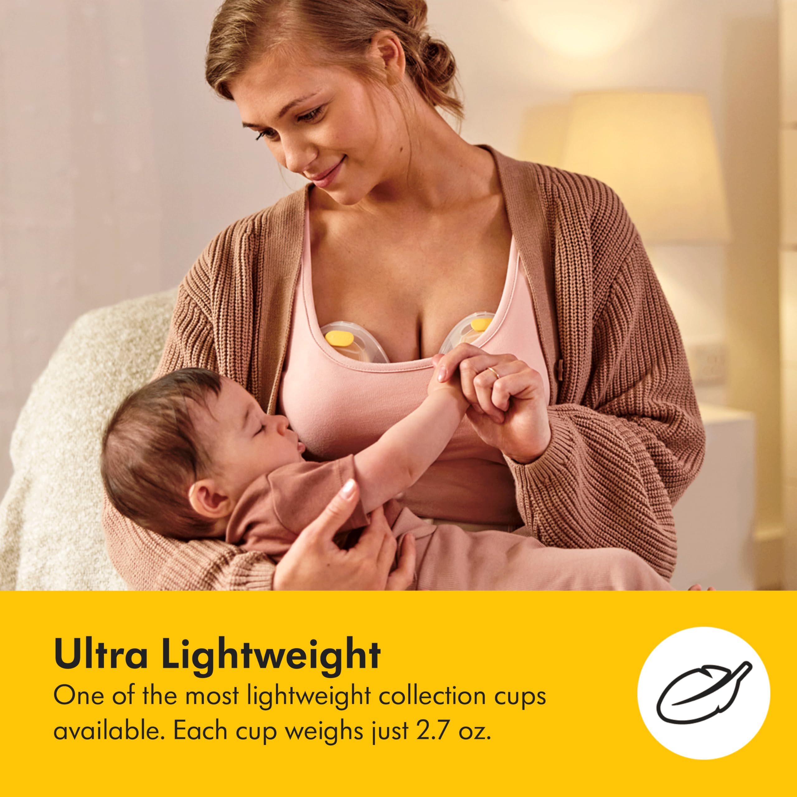 Medela Hands-Free Collection Cups, Compatible with Freestyle Flex, Pump in Style with MaxFlow, and Swing Maxi Electric Breast Pumps, 1 Set of 2 Cups