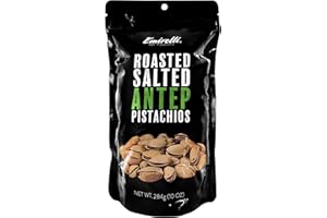 EMIRELLI SAN FRANCISCO Emirelli Turkish Antep Pistachios in Shell, Roasted and Salted Intense Nuts, Non GMO Gluten Free Natural Vegan Healthy Snacks, Shelled Pistachios Remains Fresh with Resealable Bag (Pack of 1)