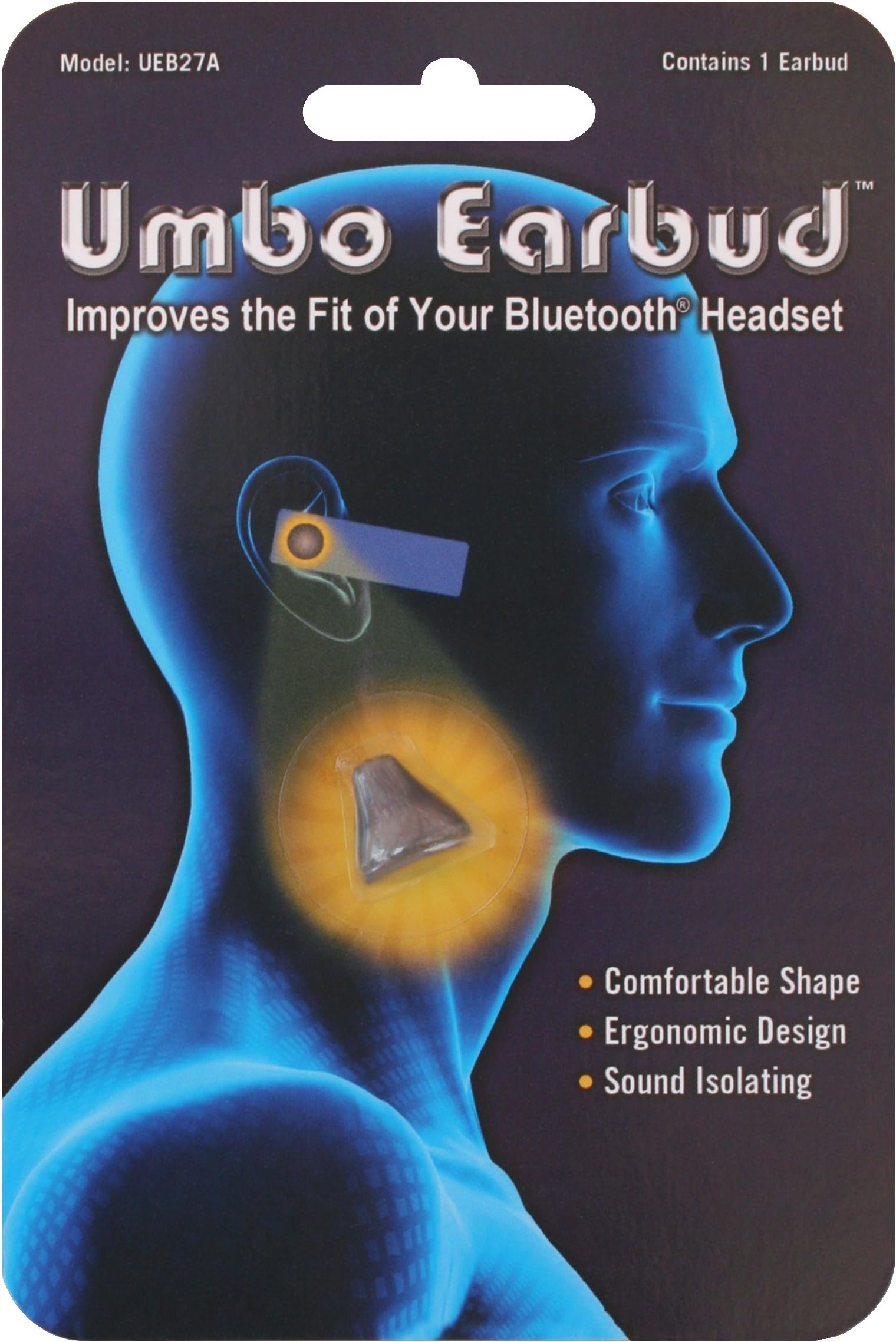 Umbo Earbud (Discontinued Search for 855095002022) for - Best Fitting Ergonomic Earbud for Bluetooth and Other Wireless Headsets.
