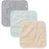 Burt's Bees Baby Infant Washcloths, 100% Organic Cotton 9x9 in, 3-Pack | Soft, gentle knit terry 100% organic cotton wash cloths are the perfect bath time essential
