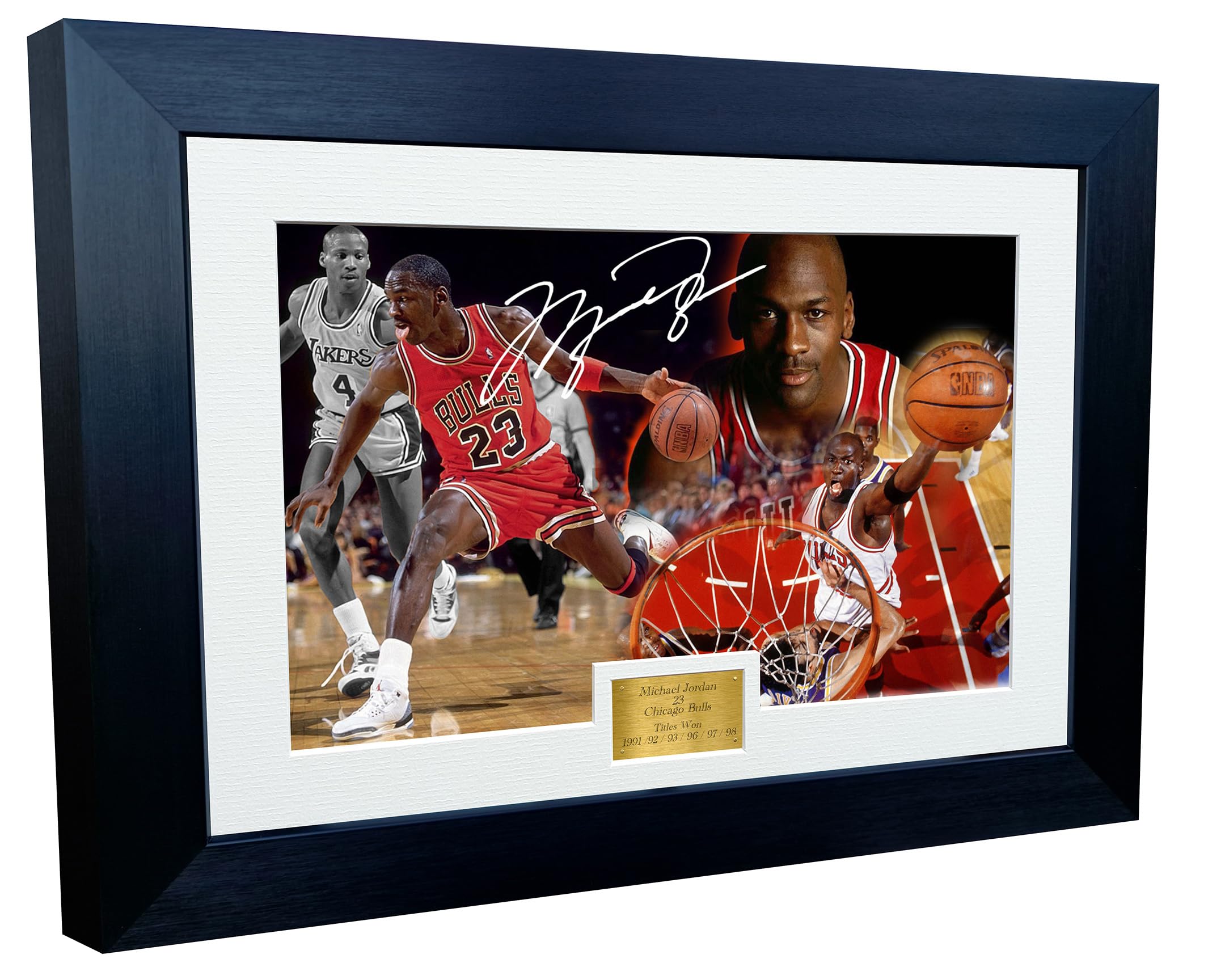 Kitbags & Lockers Michael Jordan 12x8 A4 Signed JORDAN CELEBRATION Chicago Bulls- Autographed Photo Photograph Basketball Picture Frame