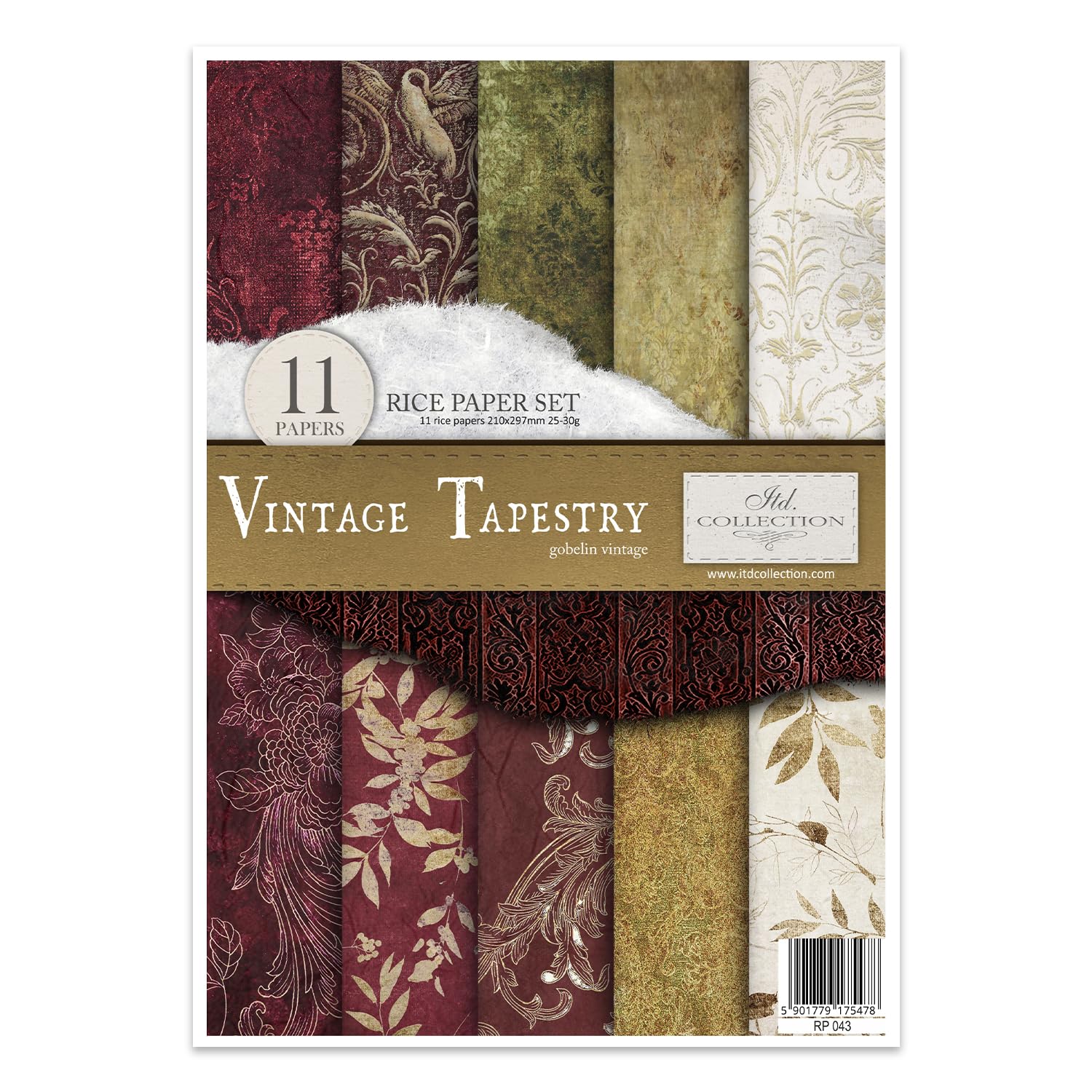 ITD Collection Rice Paper, Vintage Tapestry, 29,7 x 21 cm — image 1