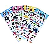 HighMount Faces Stickers 4 Sheets with Lips, Glasses, Beard, Ties Foam Eyes Decals for Craft Card Making - 140 Stickers