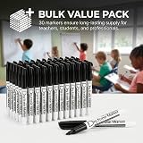 Volcanics Dry Erase Markers Whiteboard Pens Fine Tip Pack of 30 Black White view 3