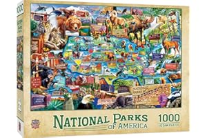 MasterPieces - 1000 Piece Jigsaw Puzzle, National Parks of America, Fun for Adults, Family, Kids 19.25"x26.75"