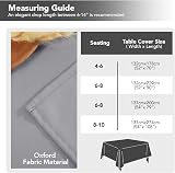 Deconovo Water Resistant Rectangular Tablecloth 59x79in Oxford Fabric view 7