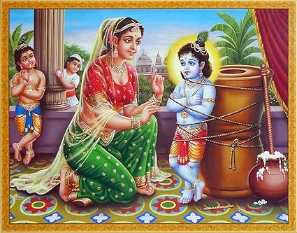 Image result for Yashoda giving bath to Krishna images