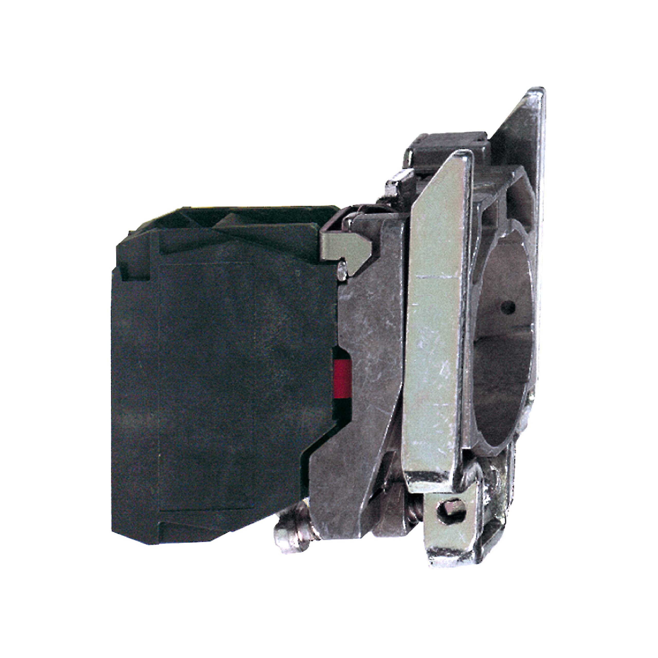 Schneider Electric, Harmony, ZB4BZ141, Single contact block with body/fixing collar 1NO+2NC screw clamp terminal