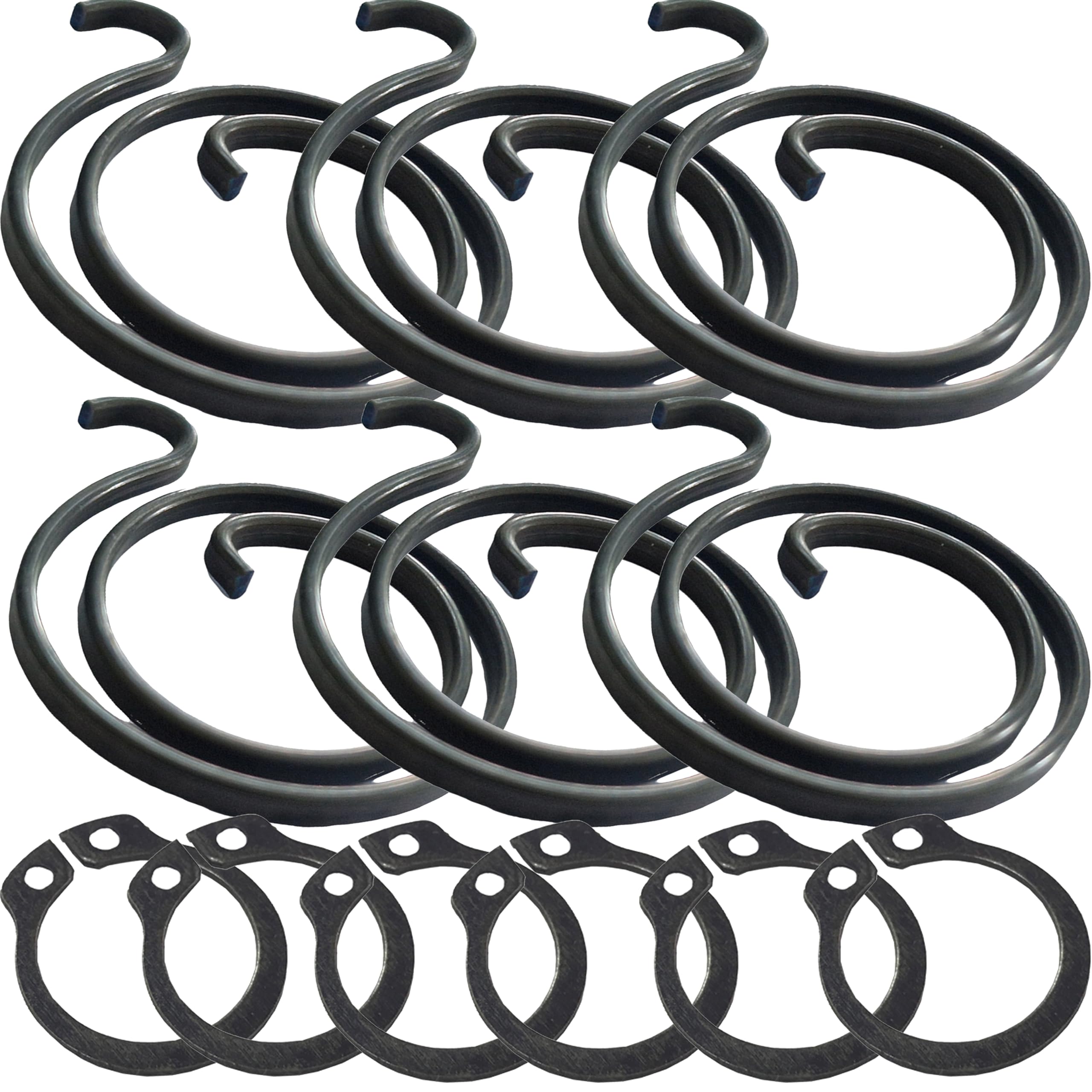 Universal Hardware Door Handle Spring Replacement Repair Kit 6 x 2 Turns Springs Coil 2mm Thick Plus 6 Circlips