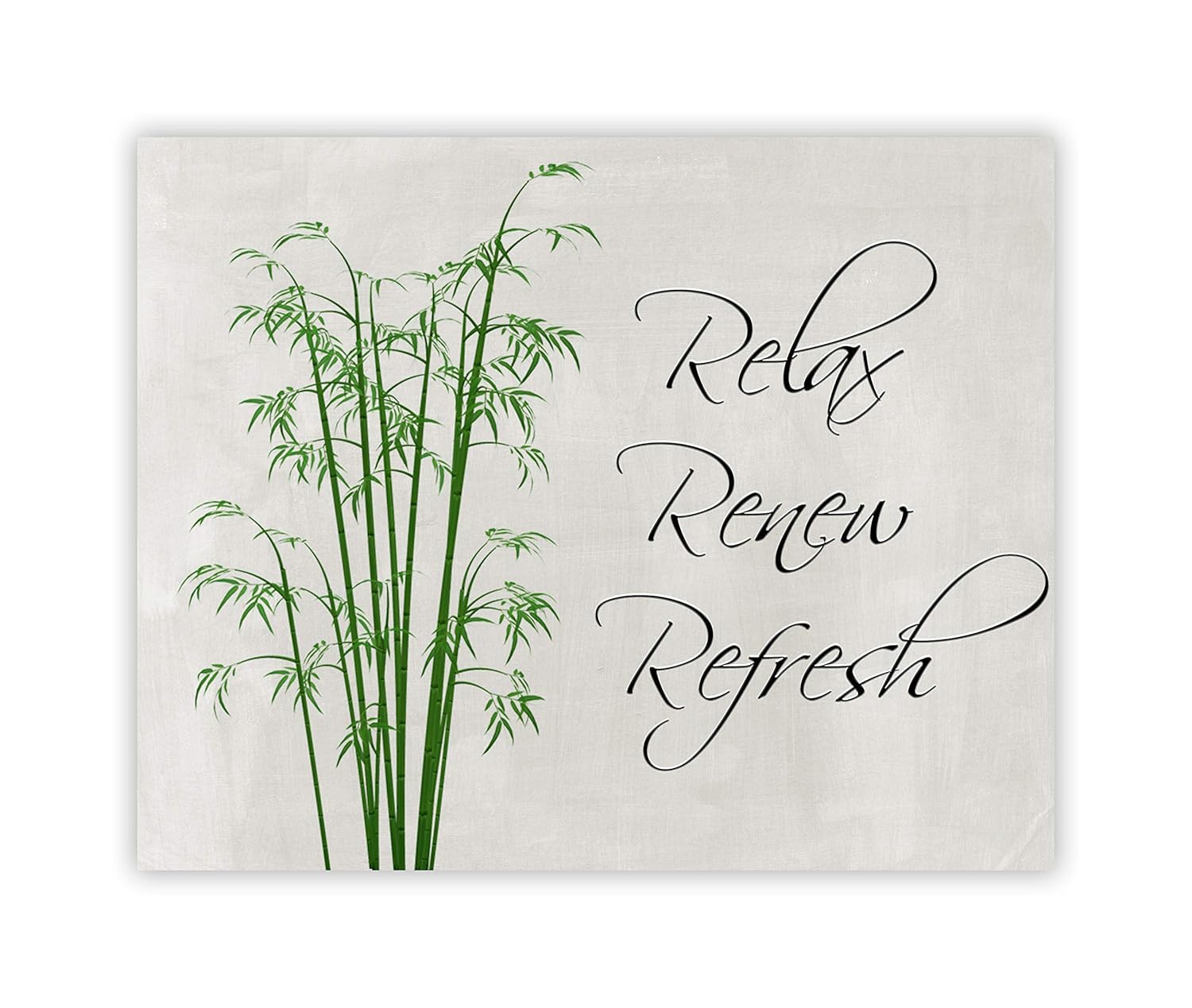 Amazon.com: Relax Refresh Renew Bathroom Wall Art Print with Bamboo