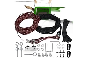 ELYASPEDY Upgraded Hardtop Removal Lift for Jeep Wrangler, Compatible with All Jeep Wrangler JK JL Models,Garage Storage Hoist，Safe Anti-Drop System,Easy One-Person Operation,Supports 8-16 ft Ceiling, 6 TKnobs