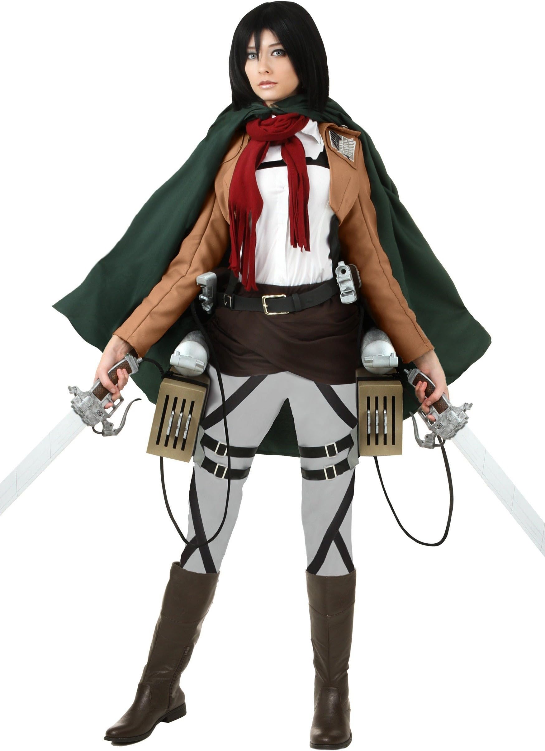 Deluxe Attack on Titan Mikasa Costume Cosplay Halloween Costume for Women