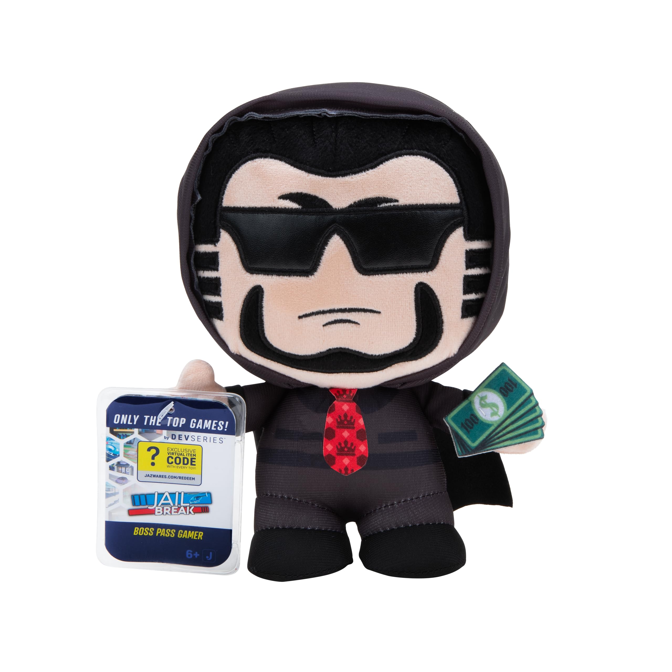 DevSeries Boss Pass Gamer Collector Plush - 8-Inch Polyester Plush with Exclusive Virtual Item Code