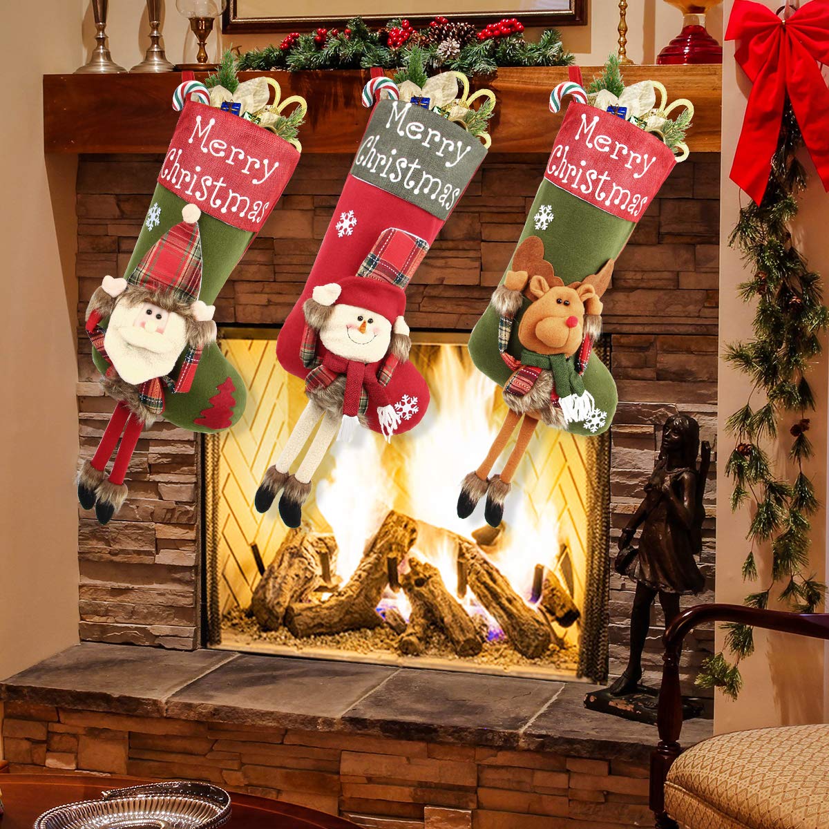Dreampark Christmas Stockings, Big Xmas Stockings Decoration - 18\