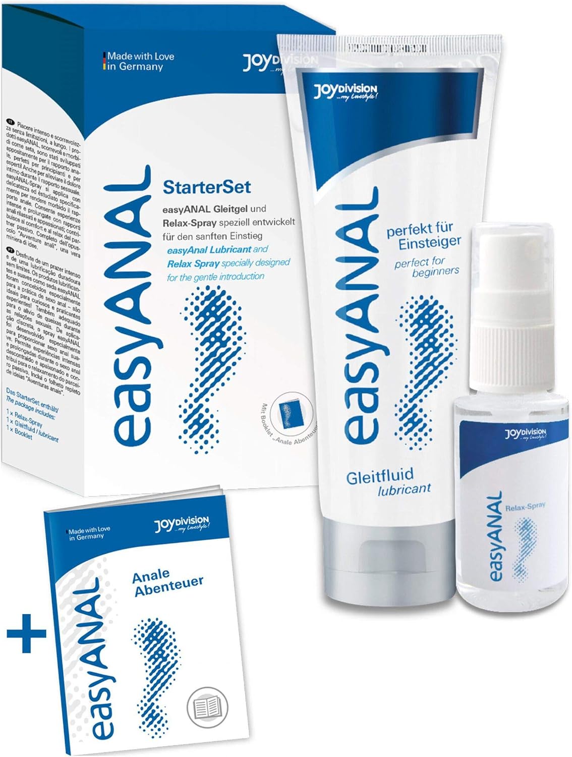 JOYDIVISION easyANAL Lubricant 30+80ml Set Long-Lasting Lubricant for him & her l Lubricant Suitable for Latex Condoms I Fluid pH-Optimized
